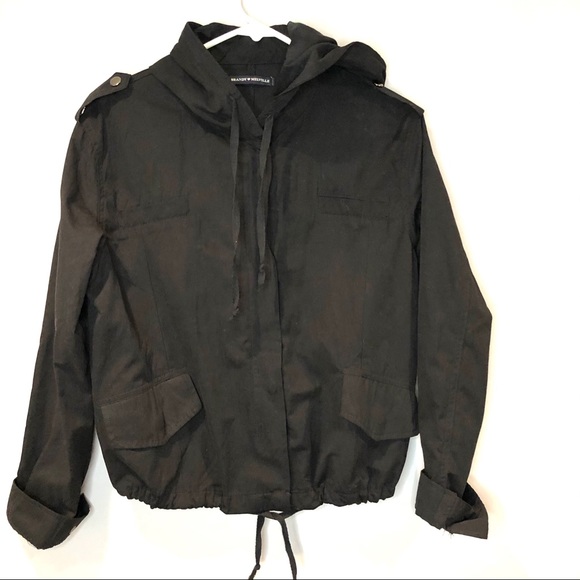 BRANDI MELVILLE Hailey Zip Hood Jacket Black OS - Picture 2 of 16